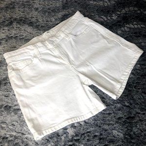 Joe's Jeans - White Denim Mid Rise Shorts, Size 28